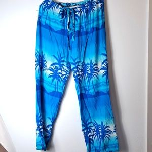 Beach Cabana Rayon Tropical Vacation Pants, Cruise, Spring Break, Bikini Cover